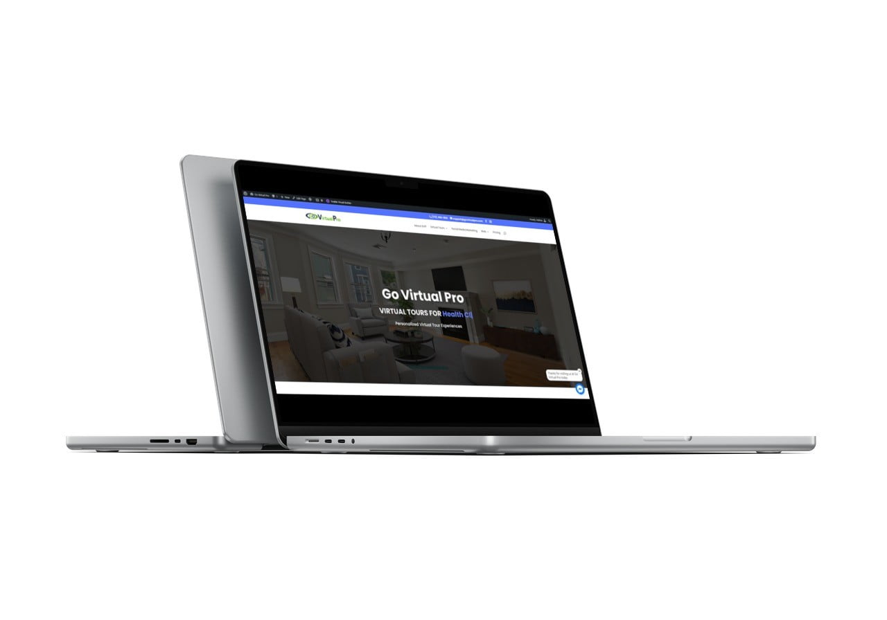 Go Virtual Pro website on laptop